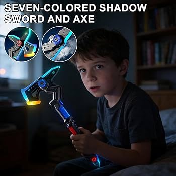 LED Light Up Dual Axe Blade Sword