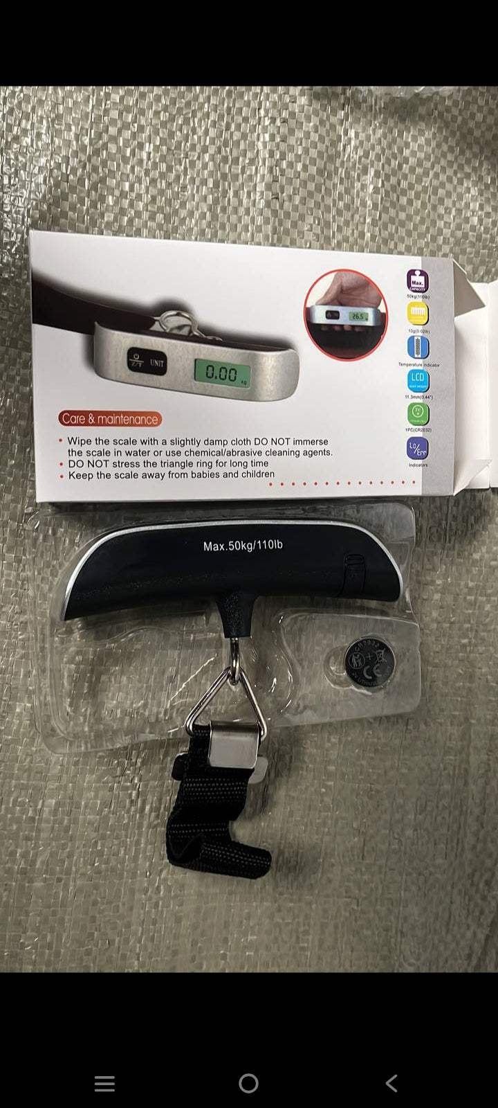 Portable electronic scale